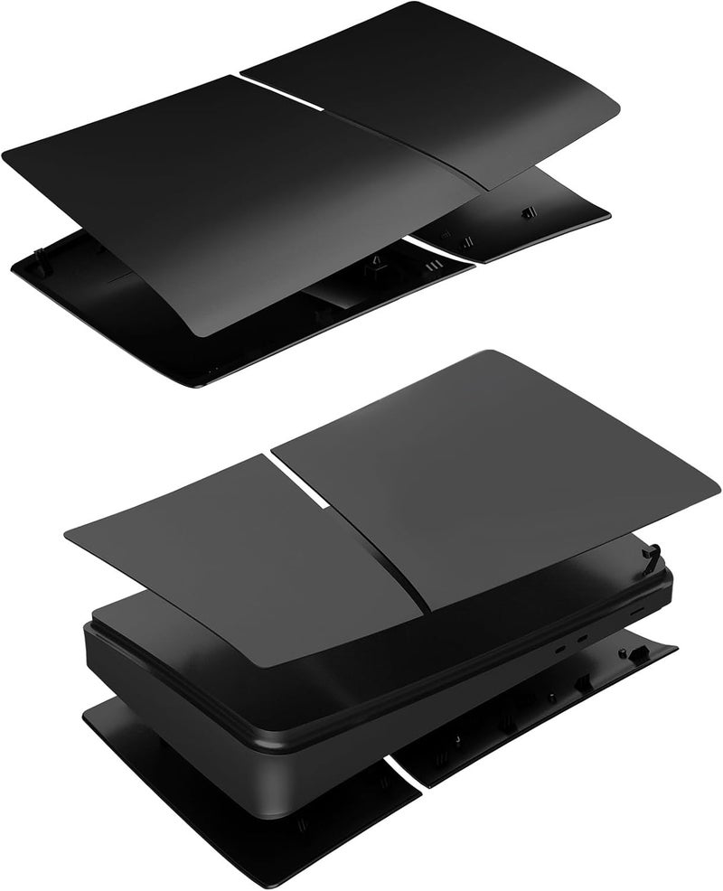 IMOFEE Slim Digital Edition Cover Plates for New PS5 Slim Console, Shell Panels Compatible with New PlayStation 5 Slim Accessories Protective Replacement Faceplate (Black) - Image 3